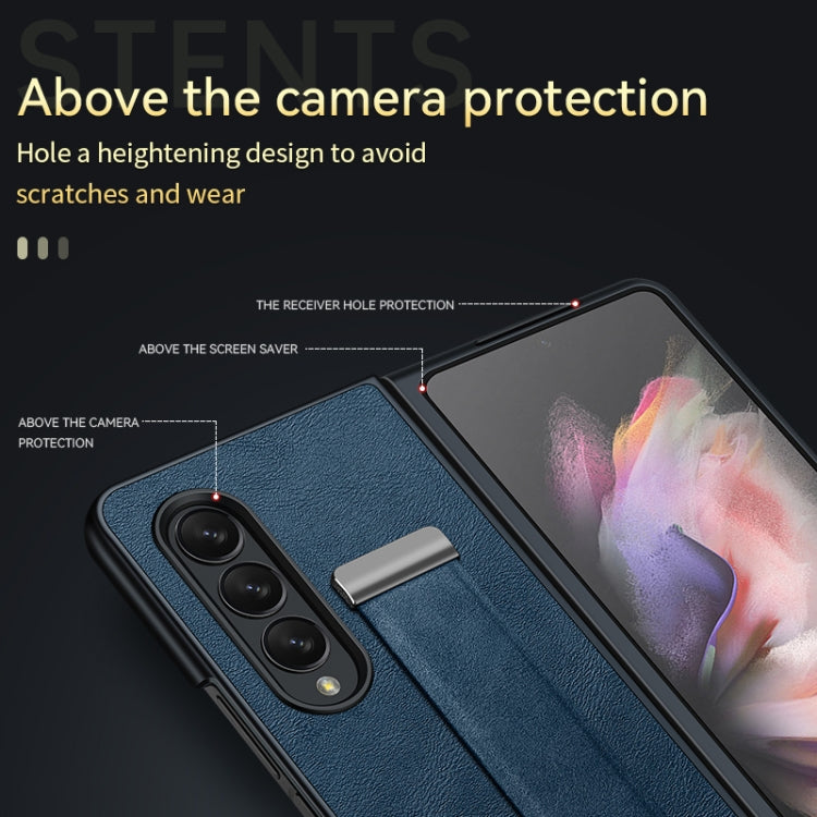 SULADA Cool Series Custodia per telefono antiurto per PC + pelle Texture Skin Feel, For Samsung Galaxy Z Fold4, For Samsung Galaxy Z Flip4