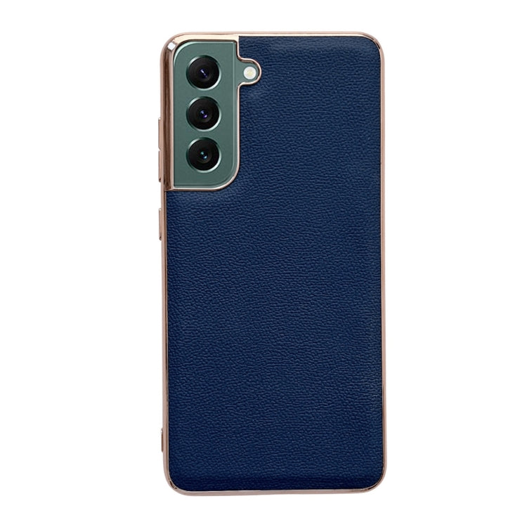 Custodia per telefono galvanica nano serie Luolai in vera pelle, For Samsung Galaxy S21 5G, For Samsung Galaxy S21 FE 5G, For Samsung Galaxy S21+ 5G, For Samsung Galaxy S22 5G, For Samsung Galaxy S22+ 5G