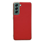 Custodia per telefono galvanica nano serie Luolai in vera pelle, For Samsung Galaxy S21 5G, For Samsung Galaxy S21 FE 5G, For Samsung Galaxy S21+ 5G, For Samsung Galaxy S22 5G, For Samsung Galaxy S22+ 5G