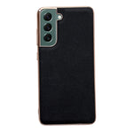 Custodia per telefono galvanica nano serie Luolai in vera pelle, For Samsung Galaxy S21 5G, For Samsung Galaxy S21 FE 5G, For Samsung Galaxy S21+ 5G, For Samsung Galaxy S22 5G, For Samsung Galaxy S22+ 5G