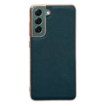 Custodia per telefono galvanica nano serie Luolai in vera pelle, For Samsung Galaxy S21 5G, For Samsung Galaxy S21 FE 5G, For Samsung Galaxy S21+ 5G, For Samsung Galaxy S22 5G, For Samsung Galaxy S22+ 5G