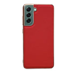 Custodia per telefono galvanica nano serie Luolai in vera pelle, For Samsung Galaxy S21 5G, For Samsung Galaxy S21 FE 5G, For Samsung Galaxy S21+ 5G, For Samsung Galaxy S22 5G, For Samsung Galaxy S22+ 5G