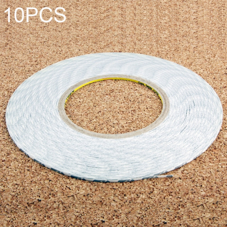 10pcs Double Sided Adhesive Tape for Phone Touch Panel Repair, Length: 50m, 1mm, 2mm