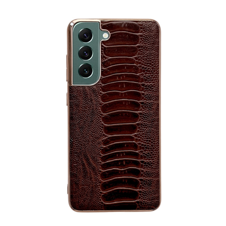 Custodia per telefono galvanica nano serie Weilai in vera pelle, For Samsung Galaxy S21 5G, For Samsung Galaxy S21 FE 5G, For Samsung Galaxy S21+ 5G, For Samsung Galaxy S22 5G, For Samsung Galaxy S22+ 5G