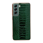 Custodia per telefono galvanica nano serie Weilai in vera pelle, For Samsung Galaxy S21 5G, For Samsung Galaxy S21 FE 5G, For Samsung Galaxy S21+ 5G, For Samsung Galaxy S22 5G, For Samsung Galaxy S22+ 5G