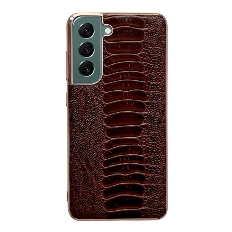 Custodia per telefono galvanica nano serie Weilai in vera pelle, For Samsung Galaxy S21 5G, For Samsung Galaxy S21 FE 5G, For Samsung Galaxy S21+ 5G, For Samsung Galaxy S22 5G, For Samsung Galaxy S22+ 5G