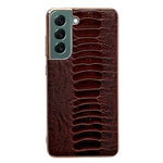 Custodia per telefono galvanica nano serie Weilai in vera pelle, For Samsung Galaxy S21 5G, For Samsung Galaxy S21 FE 5G, For Samsung Galaxy S21+ 5G, For Samsung Galaxy S22 5G, For Samsung Galaxy S22+ 5G