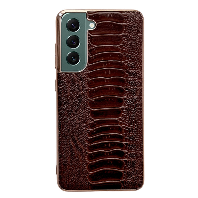 Custodia per telefono galvanica nano serie Weilai in vera pelle, For Samsung Galaxy S21 5G, For Samsung Galaxy S21 FE 5G, For Samsung Galaxy S21+ 5G, For Samsung Galaxy S22 5G, For Samsung Galaxy S22+ 5G