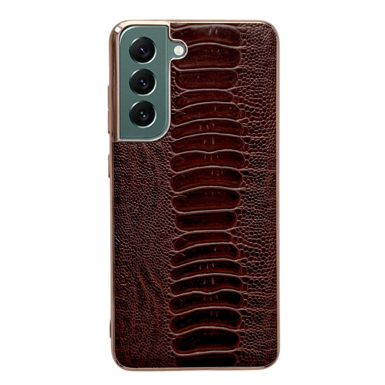Custodia per telefono galvanica nano serie Weilai in vera pelle, For Samsung Galaxy S21 5G, For Samsung Galaxy S21 FE 5G, For Samsung Galaxy S21+ 5G, For Samsung Galaxy S22 5G, For Samsung Galaxy S22+ 5G