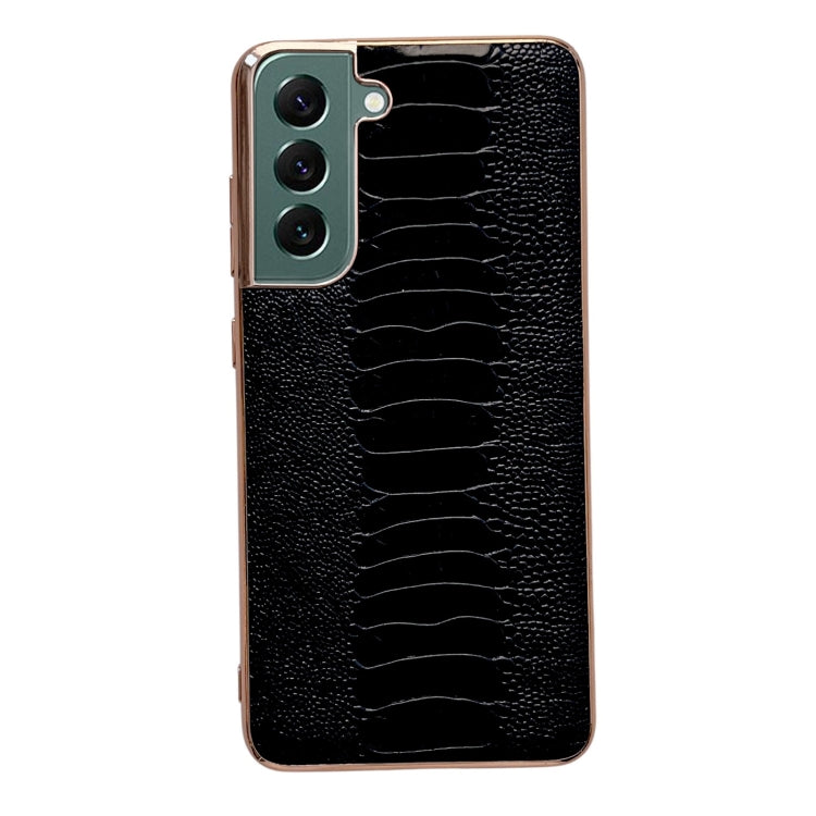 Custodia per telefono galvanica nano serie Weilai in vera pelle, For Samsung Galaxy S21 5G, For Samsung Galaxy S21 FE 5G, For Samsung Galaxy S21+ 5G, For Samsung Galaxy S22 5G, For Samsung Galaxy S22+ 5G