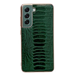 Custodia per telefono galvanica nano serie Weilai in vera pelle, For Samsung Galaxy S21 5G, For Samsung Galaxy S21 FE 5G, For Samsung Galaxy S21+ 5G, For Samsung Galaxy S22 5G, For Samsung Galaxy S22+ 5G