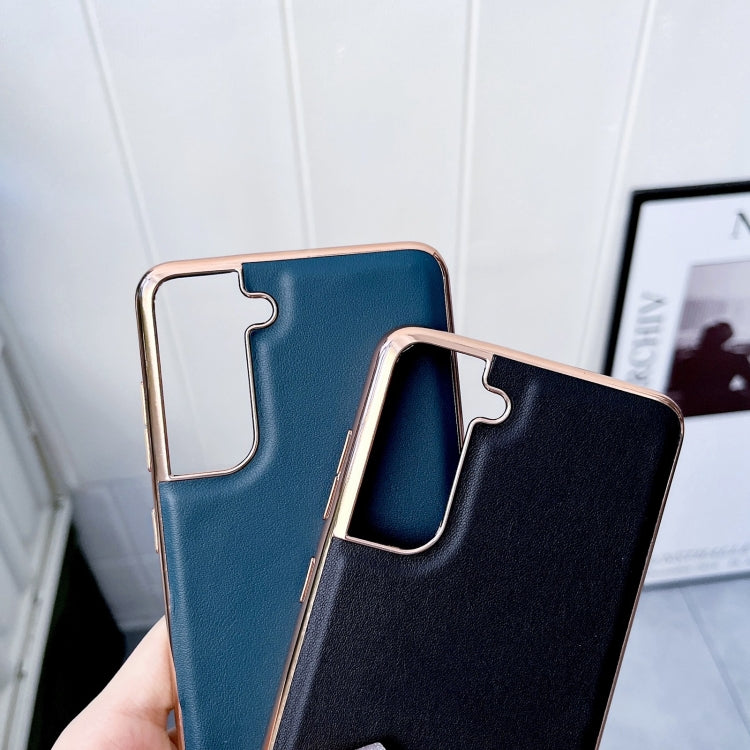 Custodia per telefono galvanica nano serie Xiaoya in vera pelle, For Samsung Galaxy S21 5G, For Samsung Galaxy S21 FE 5G, For Samsung Galaxy S21+ 5G, For Samsung Galaxy S22 5G, For Samsung Galaxy S22+ 5G