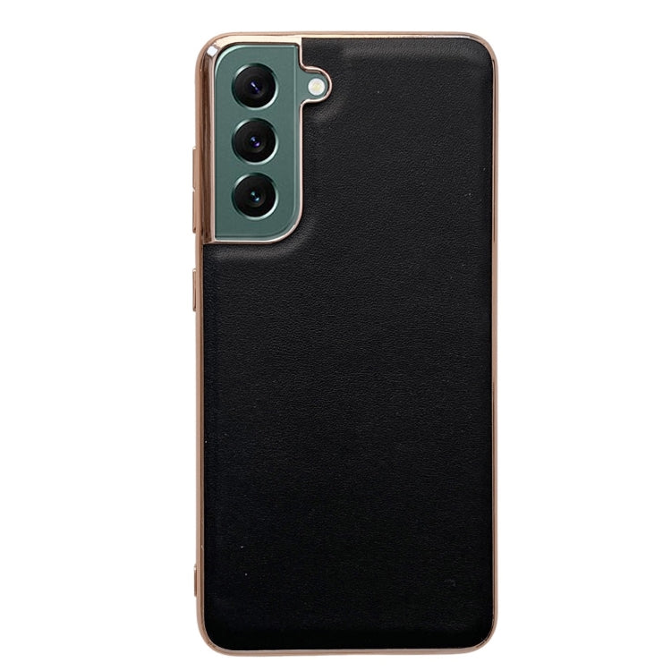 Custodia per telefono galvanica nano serie Xiaoya in vera pelle, For Samsung Galaxy S21 5G, For Samsung Galaxy S21 FE 5G, For Samsung Galaxy S21+ 5G, For Samsung Galaxy S22 5G, For Samsung Galaxy S22+ 5G