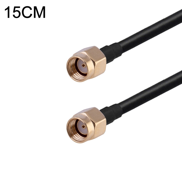 Cavo adattatore coassiale RF RG174, lunghezza: 15 cm, 15cm RP-SMA Male to RP-SMA Female, 15cm RP-SMA Male to RP-SMA Male, 15cm RP-SMA Male to SMA Female, 15cm RP-SMA Male to SMA Male, 15cm SMA Male to SMA Female, 15cm SMA Male to RP-SMA Female���������...