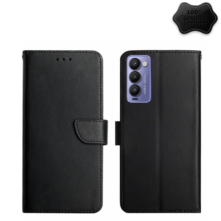 Custodia per telefono flip orizzontale in vera pelle a prova di impronte digitali, For Tecno Camon 17 Pro, For Tecno Camon 17P, For Tecno Camon 18i, For Tecno Camon 18P, For Tecno Camon 19 4G, For Tecno Camon 19 Pro 4G, For Tecno Spark 8               ...