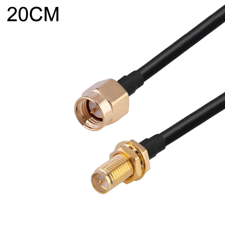 Cavo adattatore coassiale RF RG174, lunghezza: 20 cm, 20cm RP-SMA Male to RP-SMA Female, 20cm RP-SMA Male to RP-SMA Male, 20cm RP-SMA Male to SMA Female, 20cm RP-SMA Male to SMA Male, 20cm SMA Male to SMA Female, 20cm SMA Male to RP-SMA Female���������...