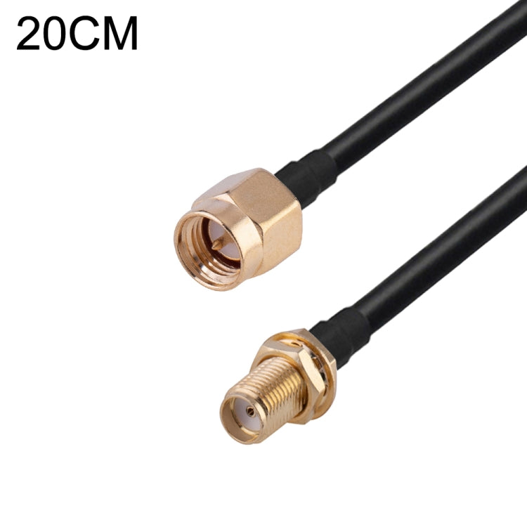 Cavo adattatore coassiale RF RG174, lunghezza: 20 cm, 20cm RP-SMA Male to RP-SMA Female, 20cm RP-SMA Male to RP-SMA Male, 20cm RP-SMA Male to SMA Female, 20cm RP-SMA Male to SMA Male, 20cm SMA Male to SMA Female, 20cm SMA Male to RP-SMA Female���������...