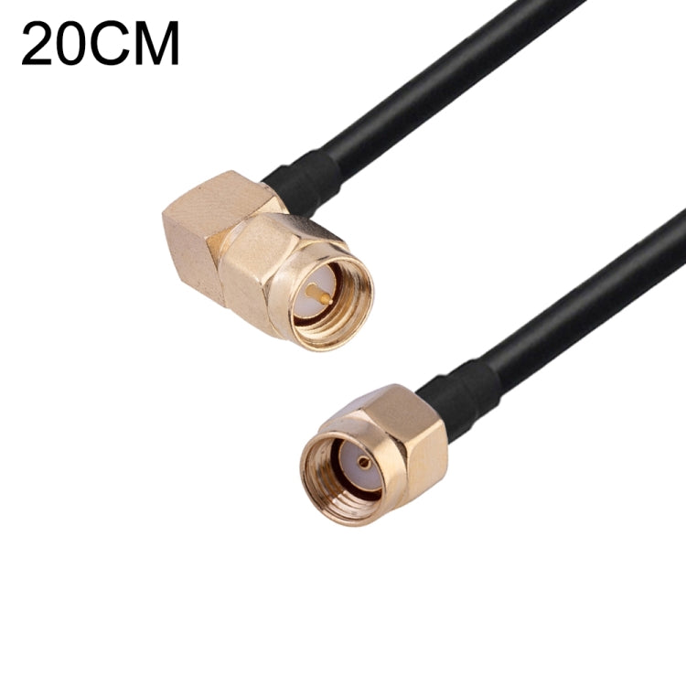 Cavo adattatore coassiale RF RG174, lunghezza: 20 cm, 20cm RP-SMA Male to RP-SMA Female, 20cm RP-SMA Male to RP-SMA Male, 20cm RP-SMA Male to SMA Female, 20cm RP-SMA Male to SMA Male, 20cm SMA Male to SMA Female, 20cm SMA Male to RP-SMA Female���������...