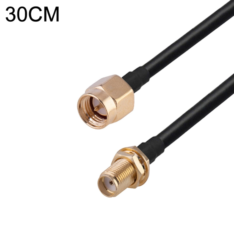 Cavo adattatore coassiale RF RG174, lunghezza: 30 cm, 30cm RP-SMA Male to RP-SMA Female, 30cm RP-SMA Male to RP-SMA Male, 30cm RP-SMA Male to SMA Female, 30cm RP-SMA Male to SMA Male, 30cm SMA Male to SMA Female, 30cm SMA Male to RP-SMA Female���������...