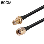 Cavo adattatore coassiale RF RG174, lunghezza: 50 cm, 50cm RP-SMA Male to RP-SMA Female, 50cm RP-SMA Male to RP-SMA Male, 50cm RP-SMA Male to SMA Female, 50cm RP-SMA Male to SMA Male, 50cm SMA Male to SMA Female, 50cm SMA Male to RP-SMA Female         ...