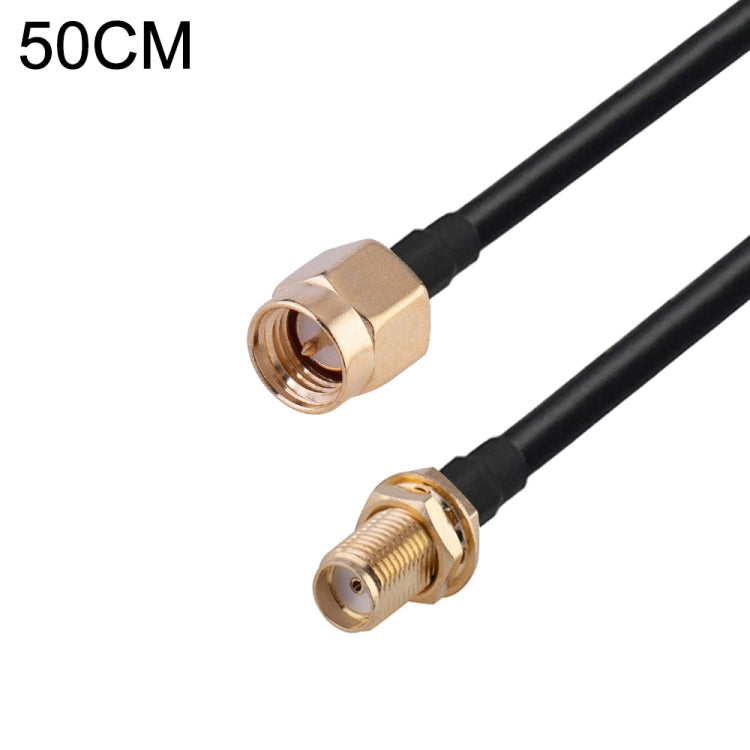 Cavo adattatore coassiale RF RG174, lunghezza: 50 cm, 50cm RP-SMA Male to RP-SMA Female, 50cm RP-SMA Male to RP-SMA Male, 50cm RP-SMA Male to SMA Female, 50cm RP-SMA Male to SMA Male, 50cm SMA Male to SMA Female, 50cm SMA Male to RP-SMA Female���������...