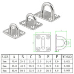 Fibbia per cerniere per porte quadrate per navi, 5 PCS 5mm 304 Stainless Steel, 5 PCS 5mm 316 Stainless Steel, 5 PCS 6mm 304 Stainless Steel, 5 PCS 6mm 316 Stainless Steel, 3 PCS 8mm 304 Stainless Steel, 3 PCS 8mm 316 Stainless Steel