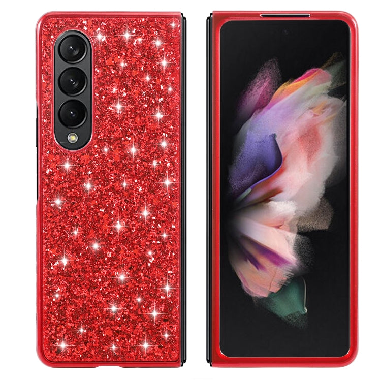 Custodia protettiva in TPU antiurto con polvere glitterata, For Samsung Galaxy Z Fold4