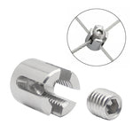 Clip fissa a croce per cavo metallico da giardino in acciaio inossidabile 316, M8x2, M10x3, M12x4, M12x5, M12x6, M16x8