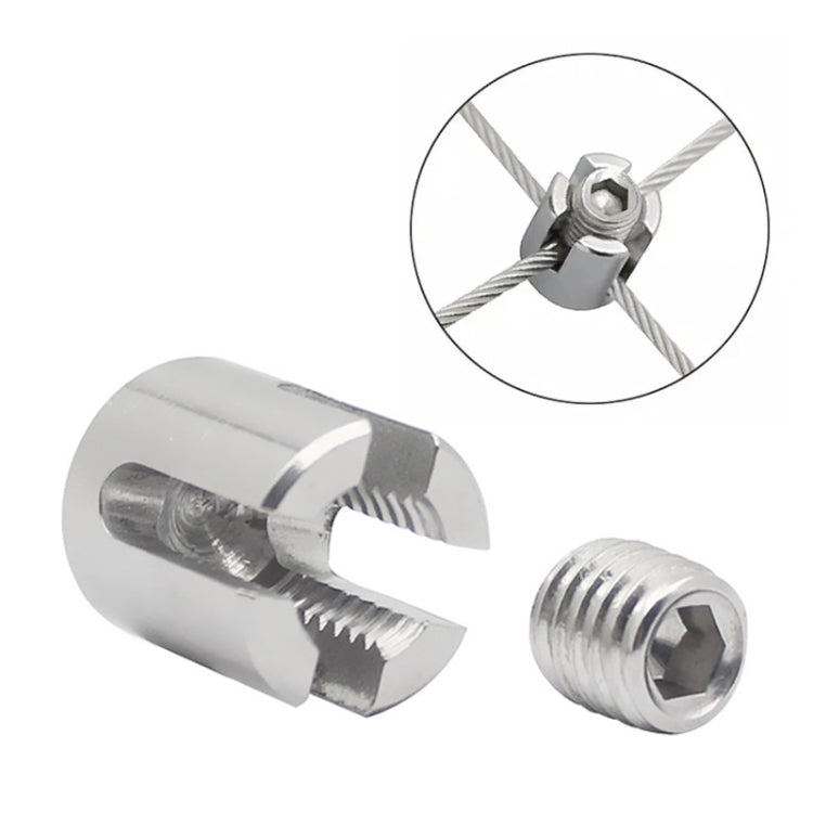 Clip fissa a croce per cavo metallico da giardino in acciaio inossidabile 316, M8x2, M10x3, M12x4, M12x5, M12x6, M16x8
