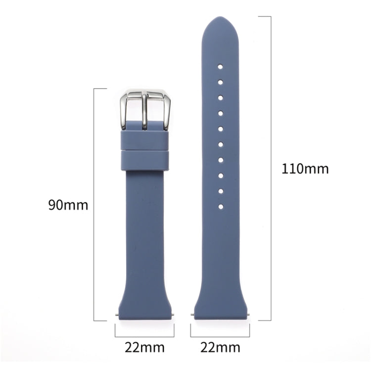 Cinturino universale in silicone con fibbia a T, 22mm