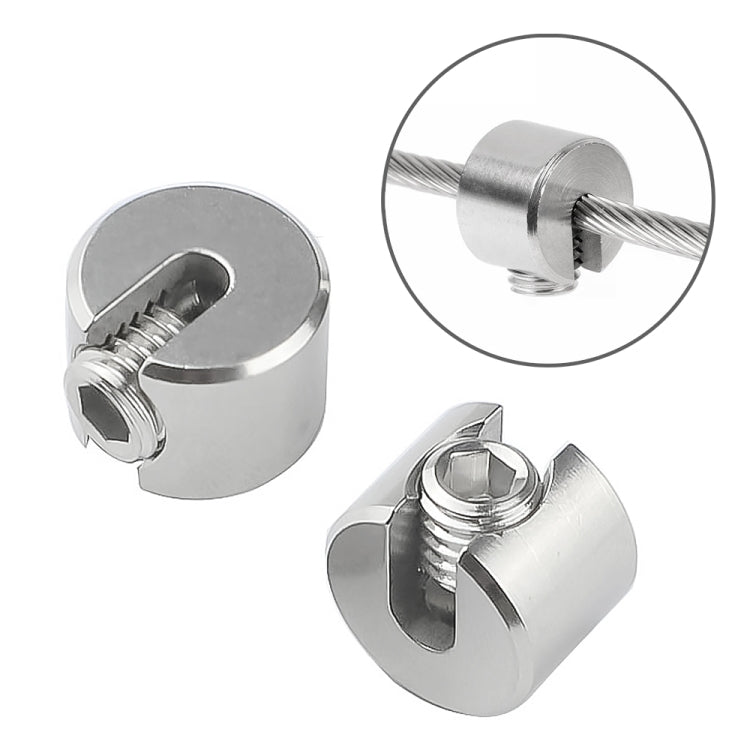 Clip fissa per cavo metallico da giardino in acciaio inossidabile 316, 2 PCS M4x2, 2 PCS M8x3, 2 PCS M8x4, 2 PCS M10x5, 2 PCS M10x6