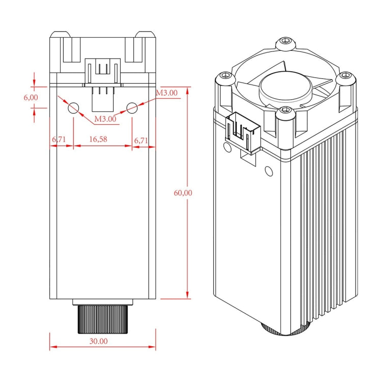 Kit modulo incisore laser NEJE B30635 500MW 405nm, B30635