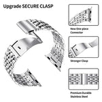 Cinturino per orologio in acciaio inossidabile ultrasottile a sette sfere per la serie Apple Watch, 7 45mm / 6&SE&5&4 44mm / 3&2&1 42mm, 7 41mm / 6&SE&5&4 40mm / 3&2&1 38mm