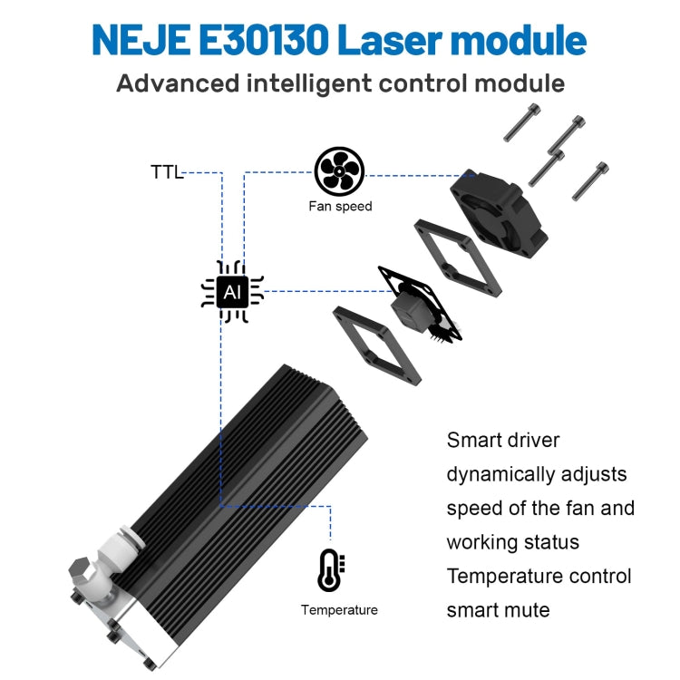 Kit modulo incisore laser NEJE E30130 5,5 W 450 nm, E30130