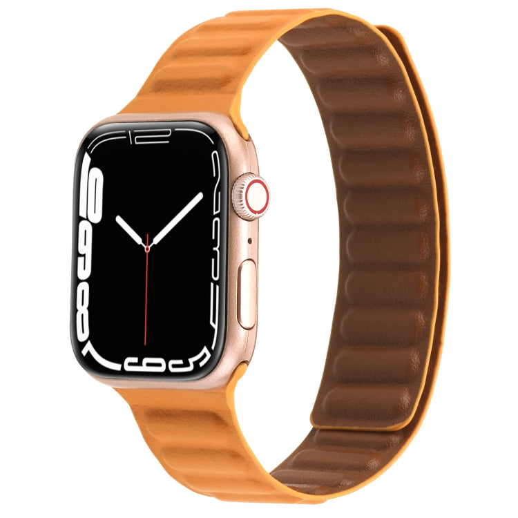 Cinturino magnetico in pelle sottile con anello bicolore per Apple Watch Series, 7 41mm / 6&SE&5&4 40mm / 3&2&1 38mm