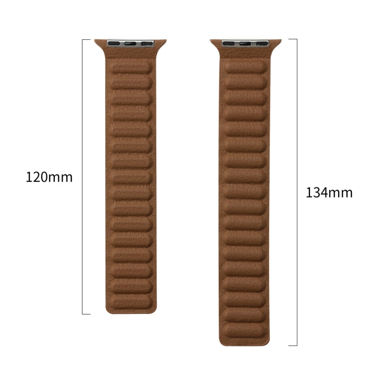 Cinturino magnetico in pelle sottile con anello bicolore per Apple Watch Series, 7 41mm / 6&SE&5&4 40mm / 3&2&1 38mm