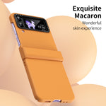 Custodia per telefono in tre pezzi Skin Feel Macaron, For Samsung Galaxy Z Flip4