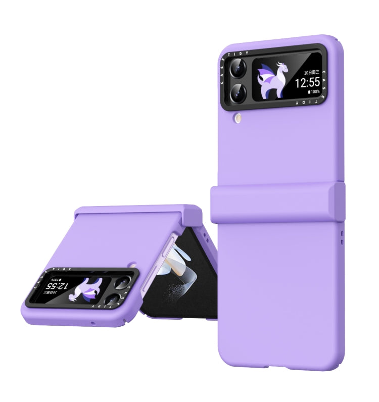 Custodia per telefono in tre pezzi Skin Feel Macaron, For Samsung Galaxy Z Flip4