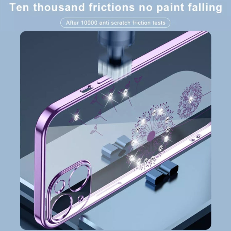 Custodia per cellulare in TPU con dente di leone con diamante galvanico, For iPhone 14, For iPhone 14 Plus, For iPhone 14 Pro