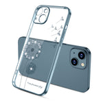 Custodia per cellulare in TPU con dente di leone con diamante galvanico, For iPhone 14, For iPhone 14 Plus, For iPhone 14 Pro