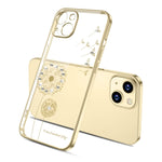 Custodia per cellulare in TPU con dente di leone con diamante galvanico, For iPhone 14, For iPhone 14 Plus, For iPhone 14 Pro