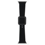 Cinturino in silicone con fibbia quadrata nera per Apple Watch Series, 7 45mm / 6&SE&5&4 44mm / 3&2&1 42mm