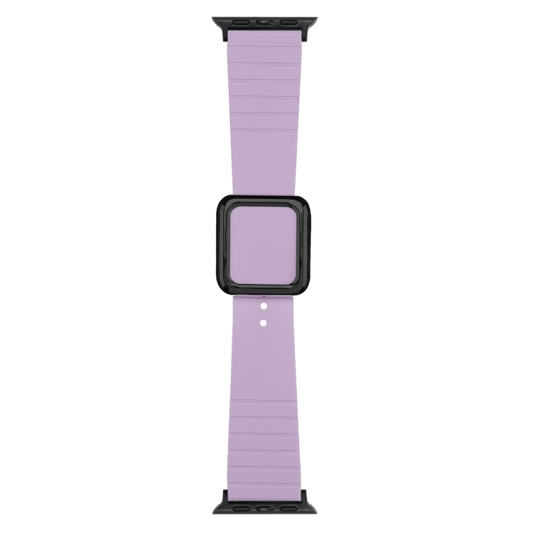 Cinturino in silicone con fibbia quadrata nera per Apple Watch Series, 7 45mm / 6&SE&5&4 44mm / 3&2&1 42mm