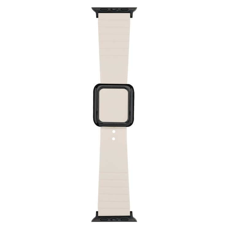 Cinturino in silicone con fibbia quadrata nera per Apple Watch Series, 7 45mm / 6&SE&5&4 44mm / 3&2&1 42mm