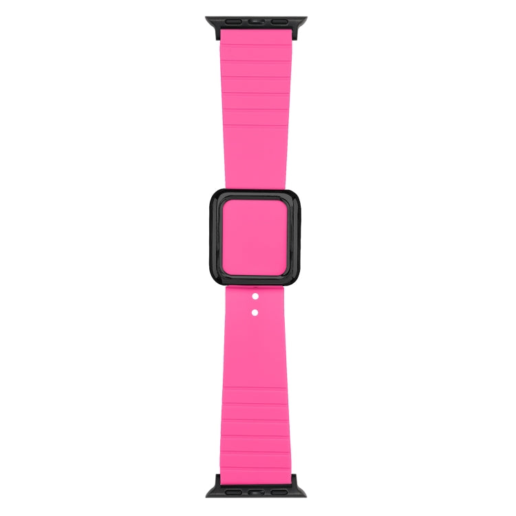Cinturino in silicone con fibbia quadrata nera per Apple Watch Series, 7 45mm / 6&SE&5&4 44mm / 3&2&1 42mm