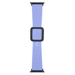 Cinturino in silicone con fibbia quadrata nera per Apple Watch Series, 7 45mm / 6&SE&5&4 44mm / 3&2&1 42mm