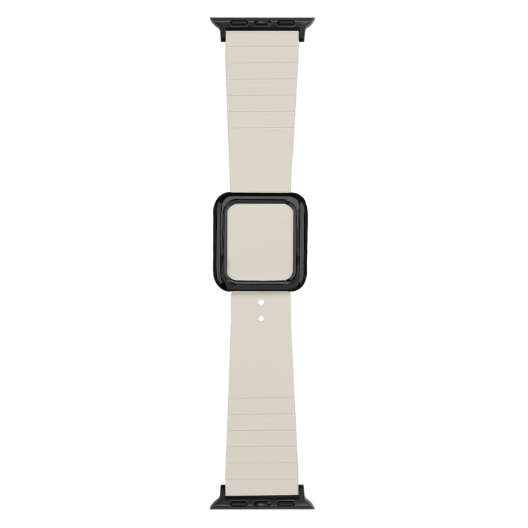 Cinturino in silicone con fibbia quadrata nera per Apple Watch Series, 7 45mm / 6&SE&5&4 44mm / 3&2&1 42mm