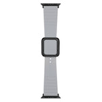 Cinturino in silicone con fibbia quadrata nera per Apple Watch Series, 7 45mm / 6&SE&5&4 44mm / 3&2&1 42mm