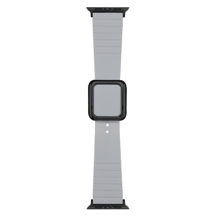 Cinturino in silicone con fibbia quadrata nera per Apple Watch Series, 7 45mm / 6&SE&5&4 44mm / 3&2&1 42mm