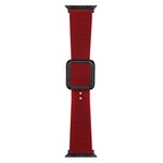 Cinturino in silicone con fibbia quadrata nera per Apple Watch Series, 7 45mm / 6&SE&5&4 44mm / 3&2&1 42mm